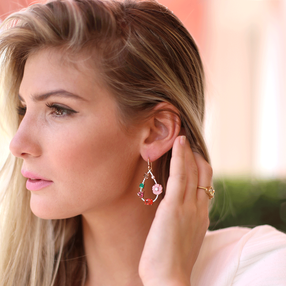 IRENE NEUWIRTH JEWELRY-Mixed Charm Earrings-ROSE GOLD