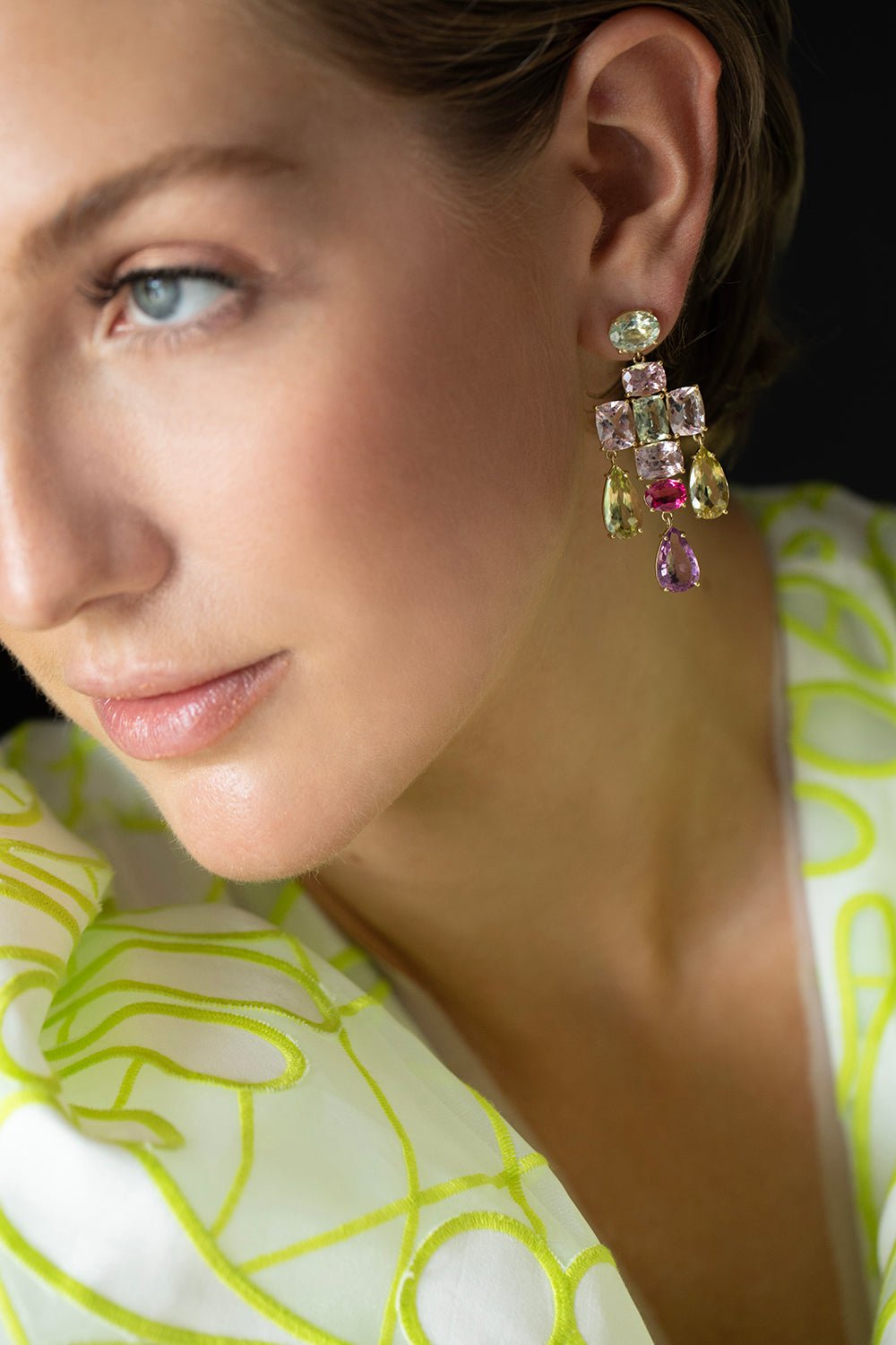 IRENE NEUWIRTH JEWELRY-Gemmy Gem Earrings-YELLOW GOLD