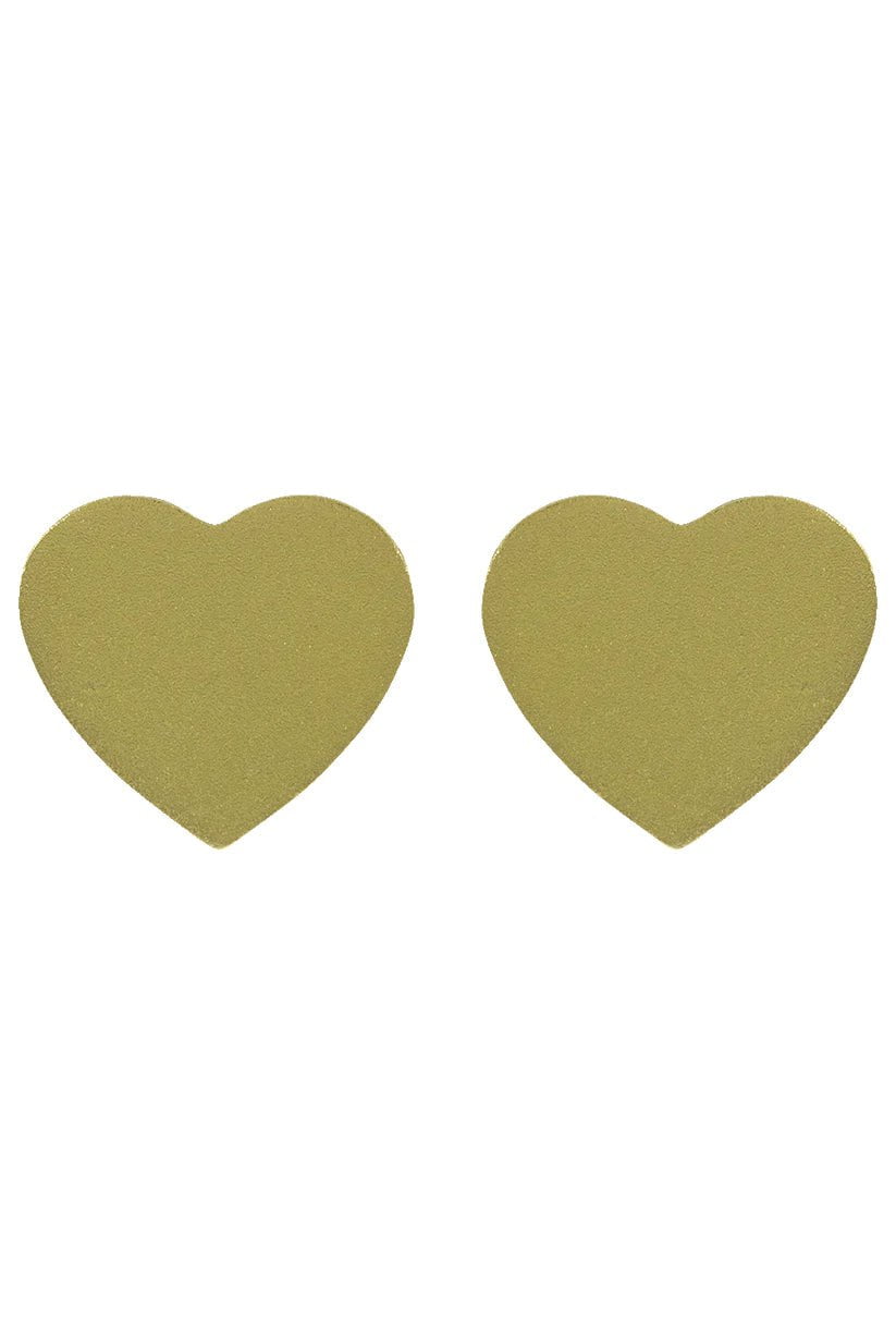 IRENE NEUWIRTH JEWELRY-Heart Stud Earrings-YELLOW GOLD