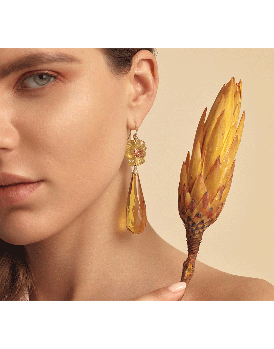 IRENE NEUWIRTH JEWELRY-Amber Drop Earrings-YELLOW GOLD
