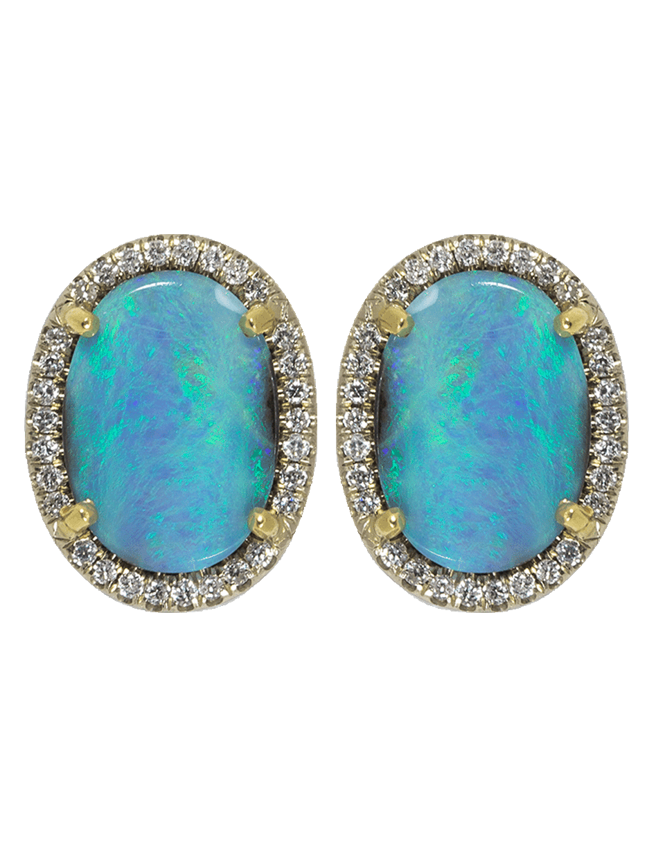 IRENE NEUWIRTH JEWELRY-Boulder Opal and Diamond Studs-YELLOW GOLD
