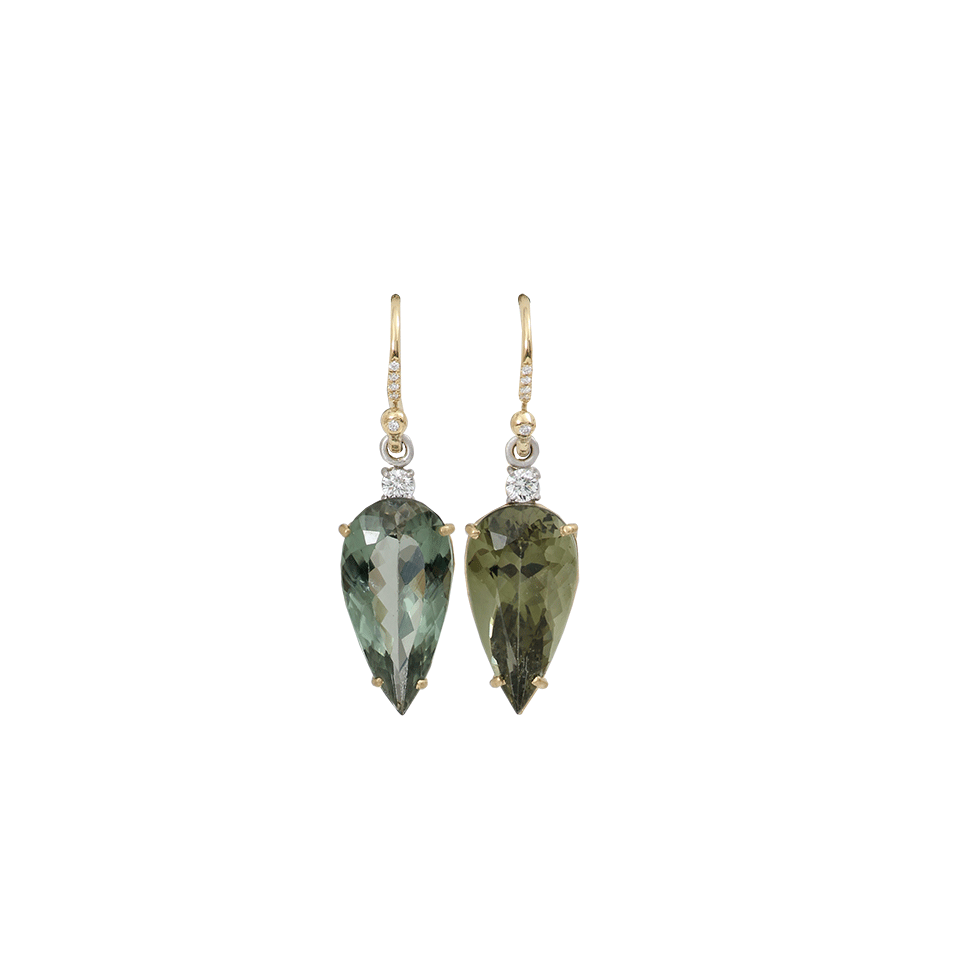 IRENE NEUWIRTH JEWELRY-Limited Edition Green Tourmaline Earrings-YELLOW GOLD
