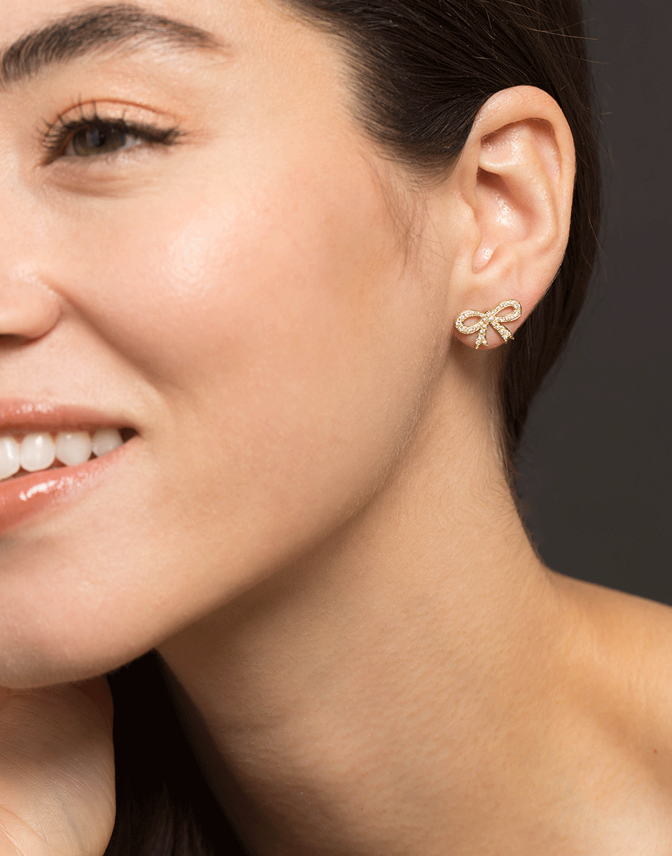 Pave Diamond Bow Stud Earrings JEWELRYFINE JEWELEARRING IRENE NEUWIRTH JEWELRY   