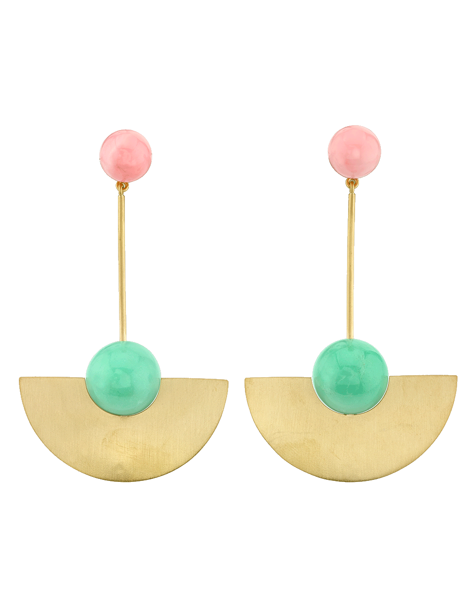 IRENE NEUWIRTH JEWELRY-Pink Opal And Chrysoprase Drop Earrings-YELLOW GOLD