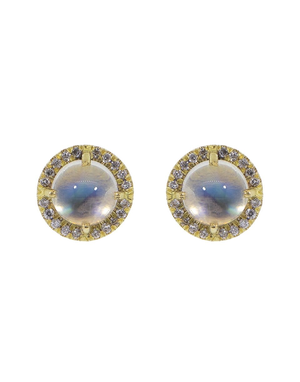 IRENE NEUWIRTH JEWELRY-Rainbow Moonstone Diamond Studs-YELLOW GOLD