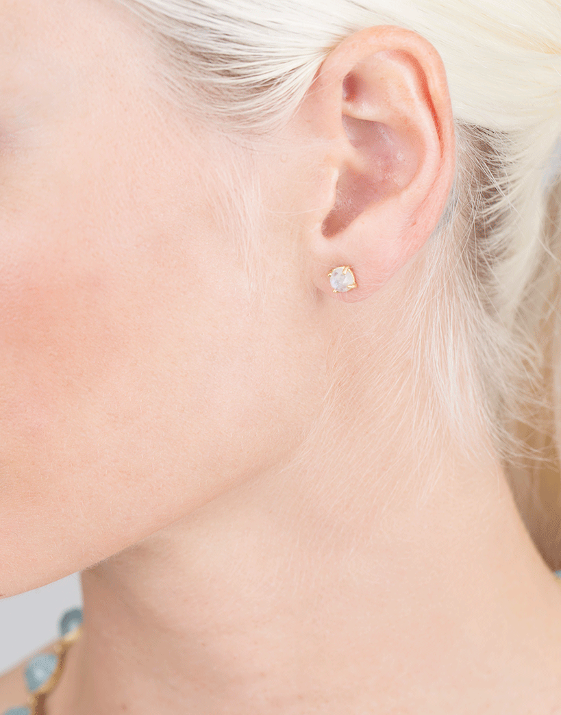Rainbow Moonstone Stud Earrings JEWELRYFINE JEWELEARRING IRENE NEUWIRTH JEWELRY   