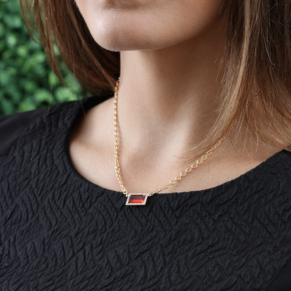 IRENE NEUWIRTH JEWELRY-Limited Edition Fire Opal Necklace-ROSE GOLD