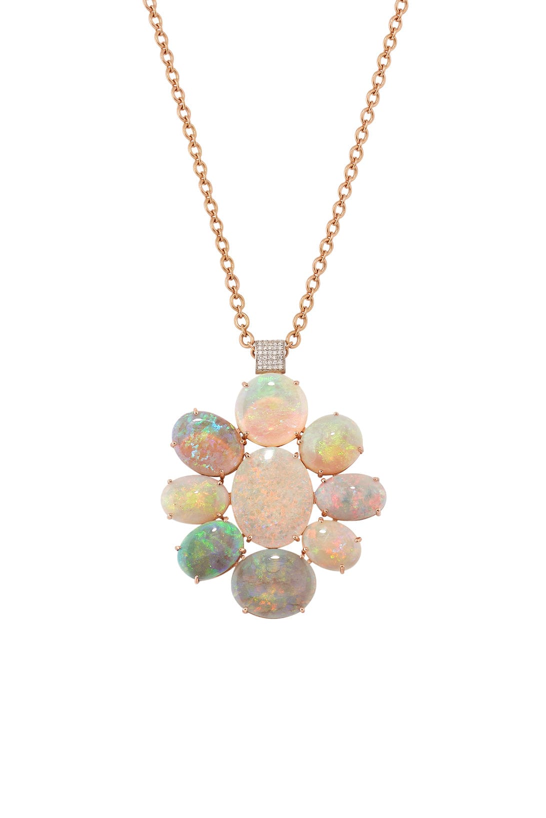 IRENE NEUWIRTH JEWELRY-Opal Pendant Necklace-ROSE GOLD