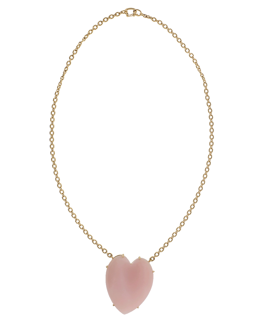 IRENE NEUWIRTH JEWELRY-Pink Opal Heart Necklace-ROSE GOLD