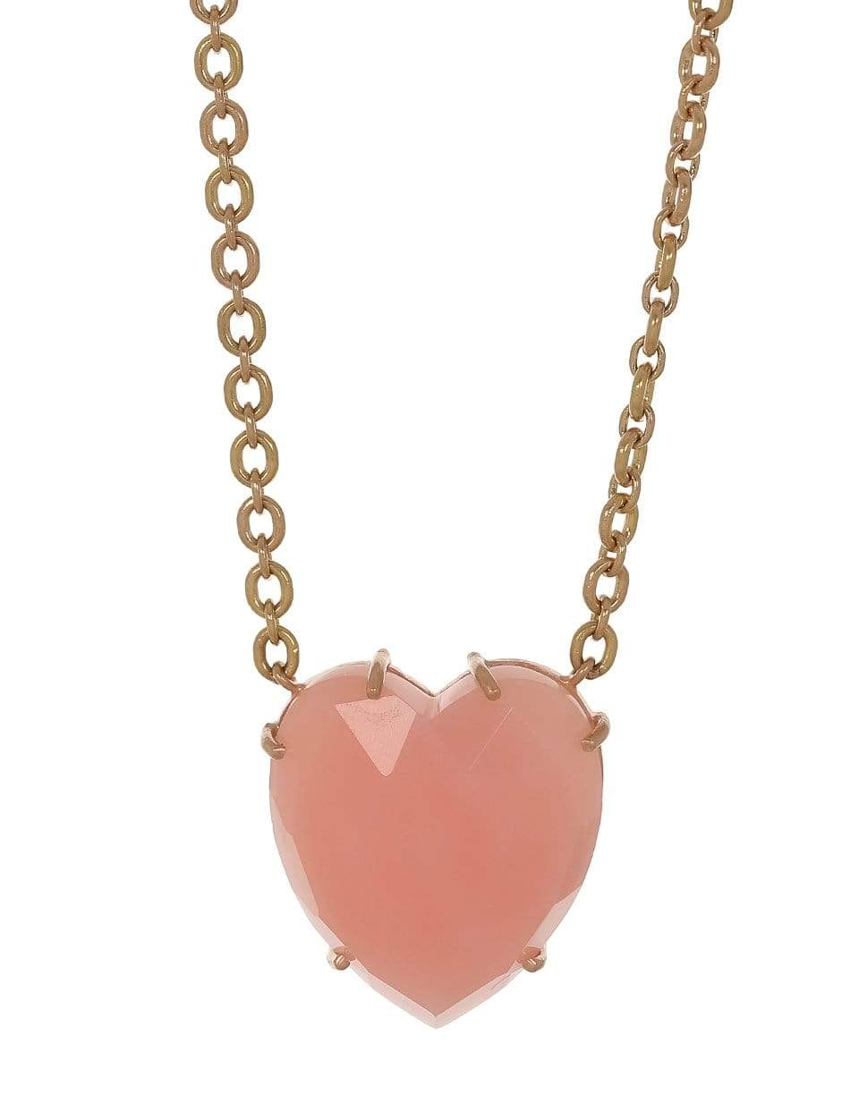 IRENE NEUWIRTH JEWELRY-Rosecut Pink Opal Heart Necklace-ROSE GOLD