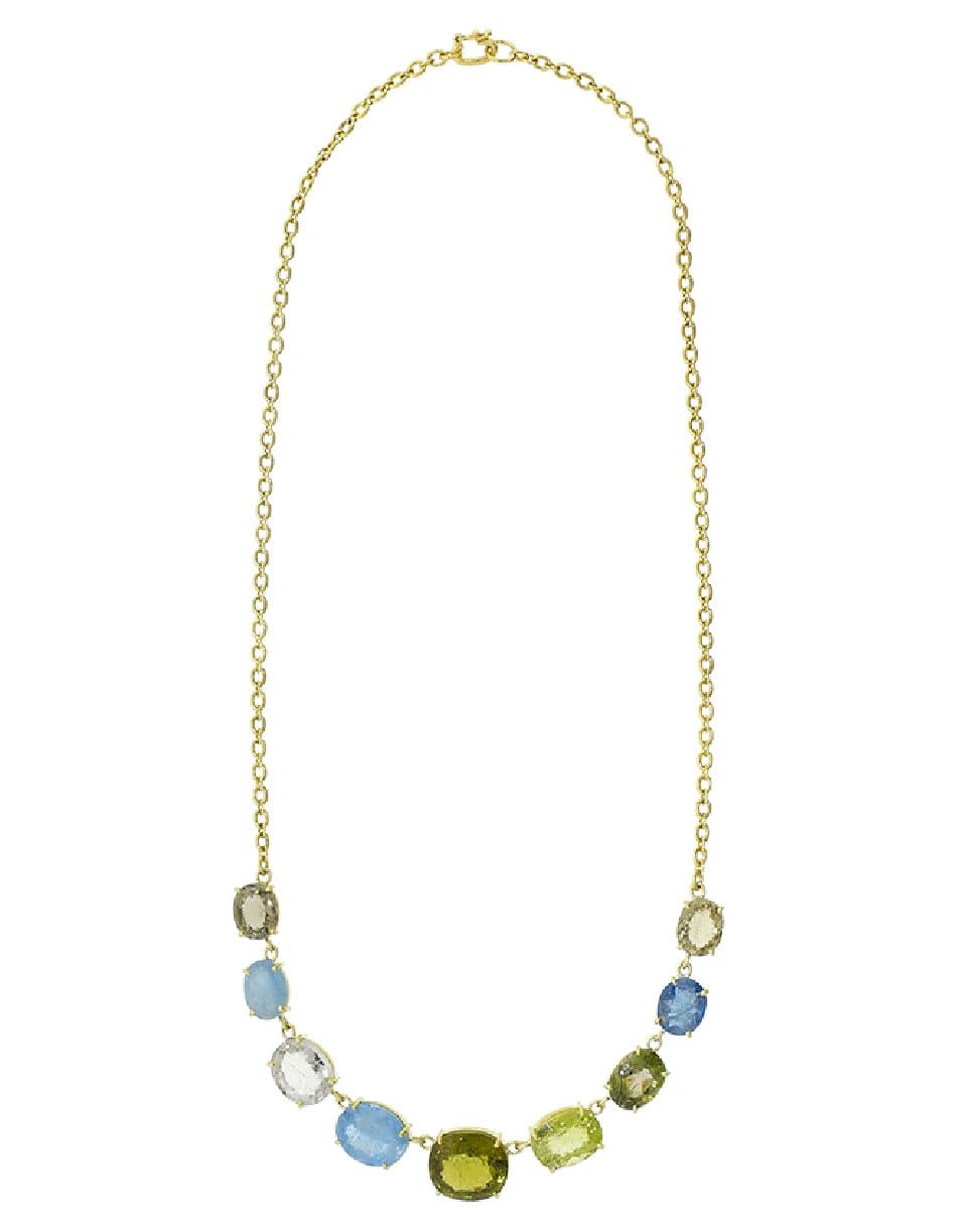 IRENE NEUWIRTH JEWELRY-Aquamarine & Tourmaline Necklace-YELLOW GOLD