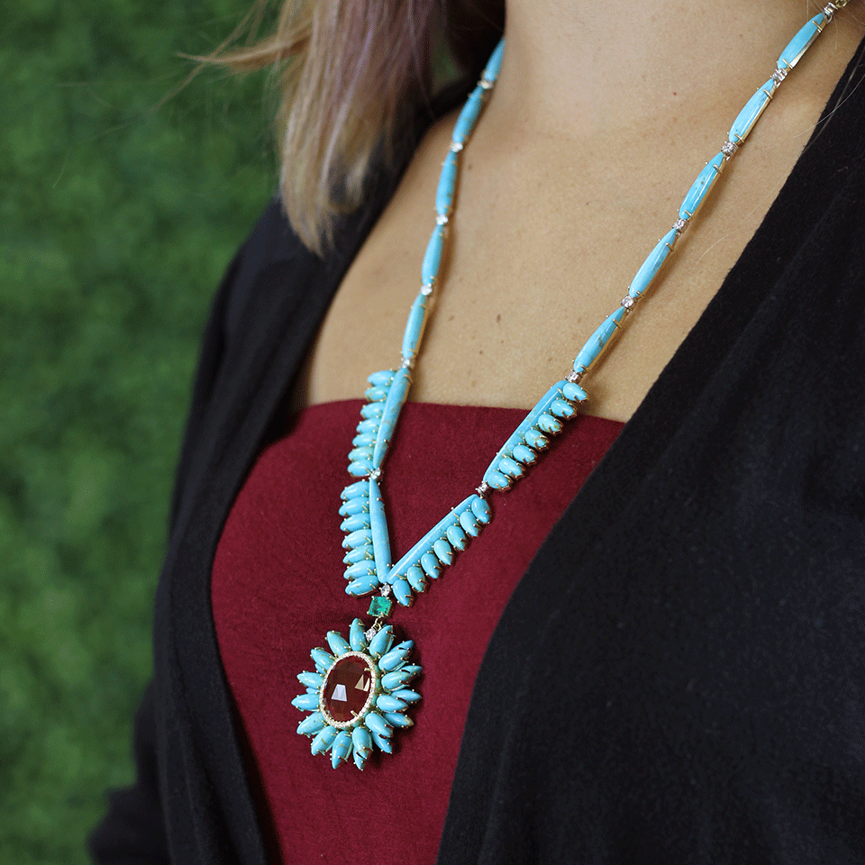 Kingman Turquoise Necklace JEWELRYFINE JEWELNECKLACE O IRENE NEUWIRTH JEWELRY   