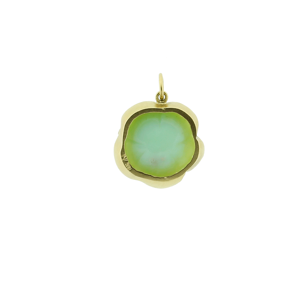 IRENE NEUWIRTH JEWELRY-Carved Green Opal Flower Charm-YELLOW GOLD
