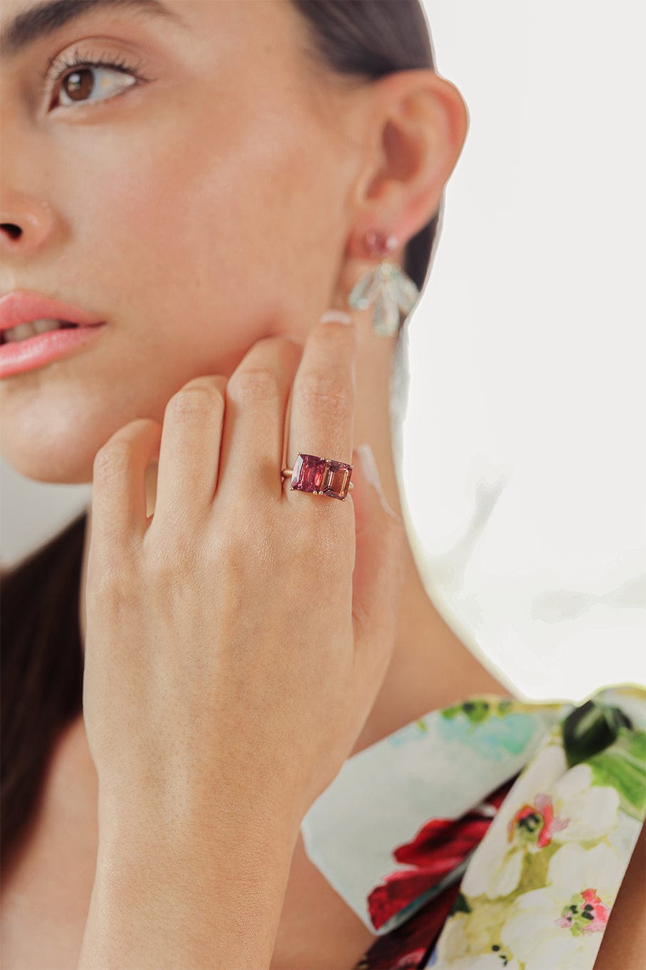 IRENE NEUWIRTH JEWELRY-Gemmy Gem Double Tourmaline Ring-ROSE GOLD