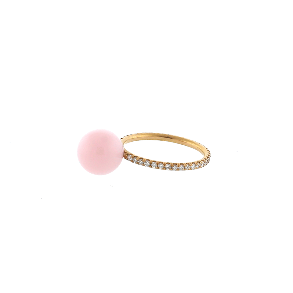IRENE NEUWIRTH JEWELRY-Pink Opal Diamond Pave Ring-ROSE GOLD