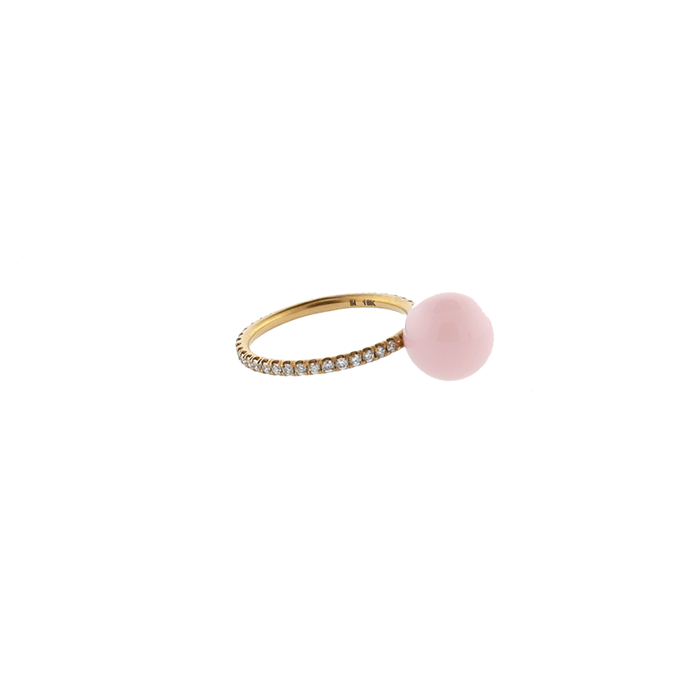 IRENE NEUWIRTH JEWELRY-Pink Opal Diamond Pave Ring-ROSE GOLD