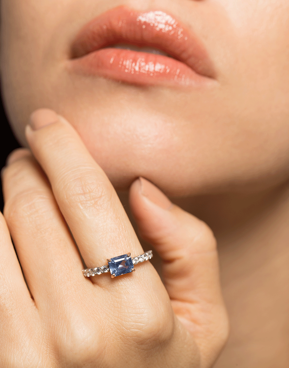 IRENE NEUWIRTH JEWELRY-Sapphire and Diamond Ring-ROSE GOLD