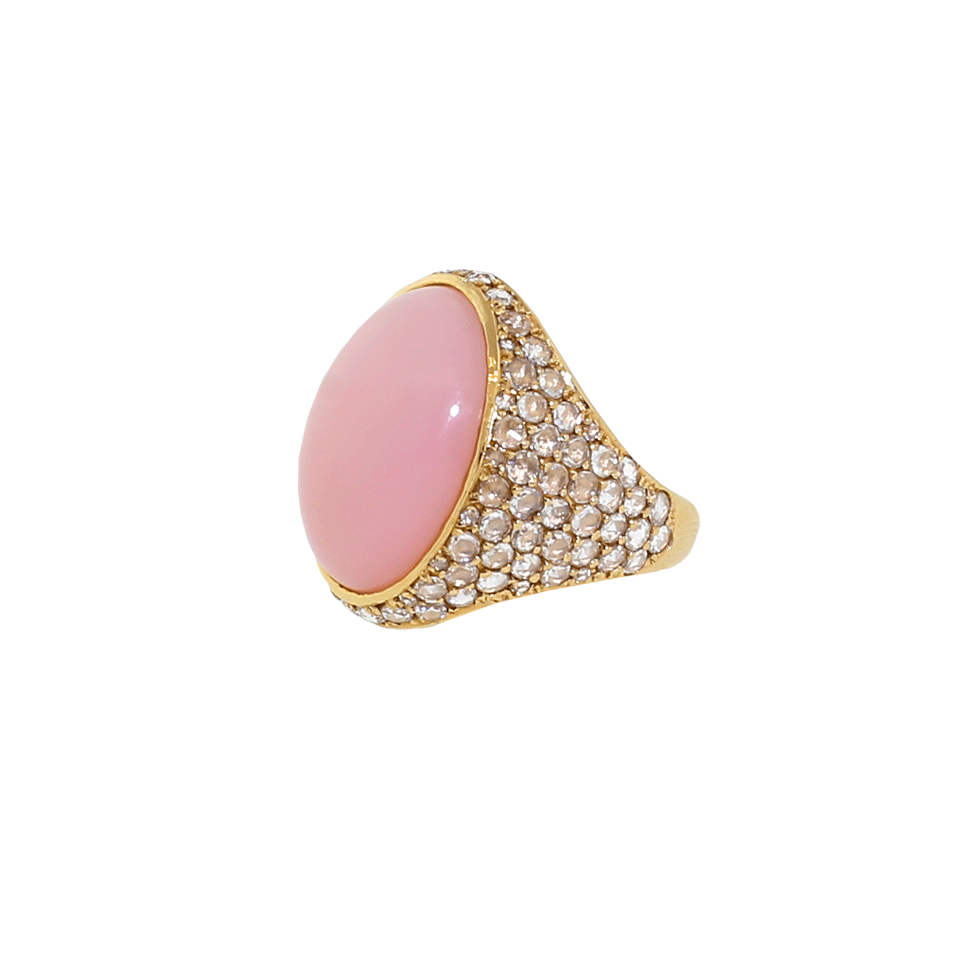 IRENE NEUWIRTH JEWELRY-Pink Opal And Diamond Ring-ROSE GOLD
