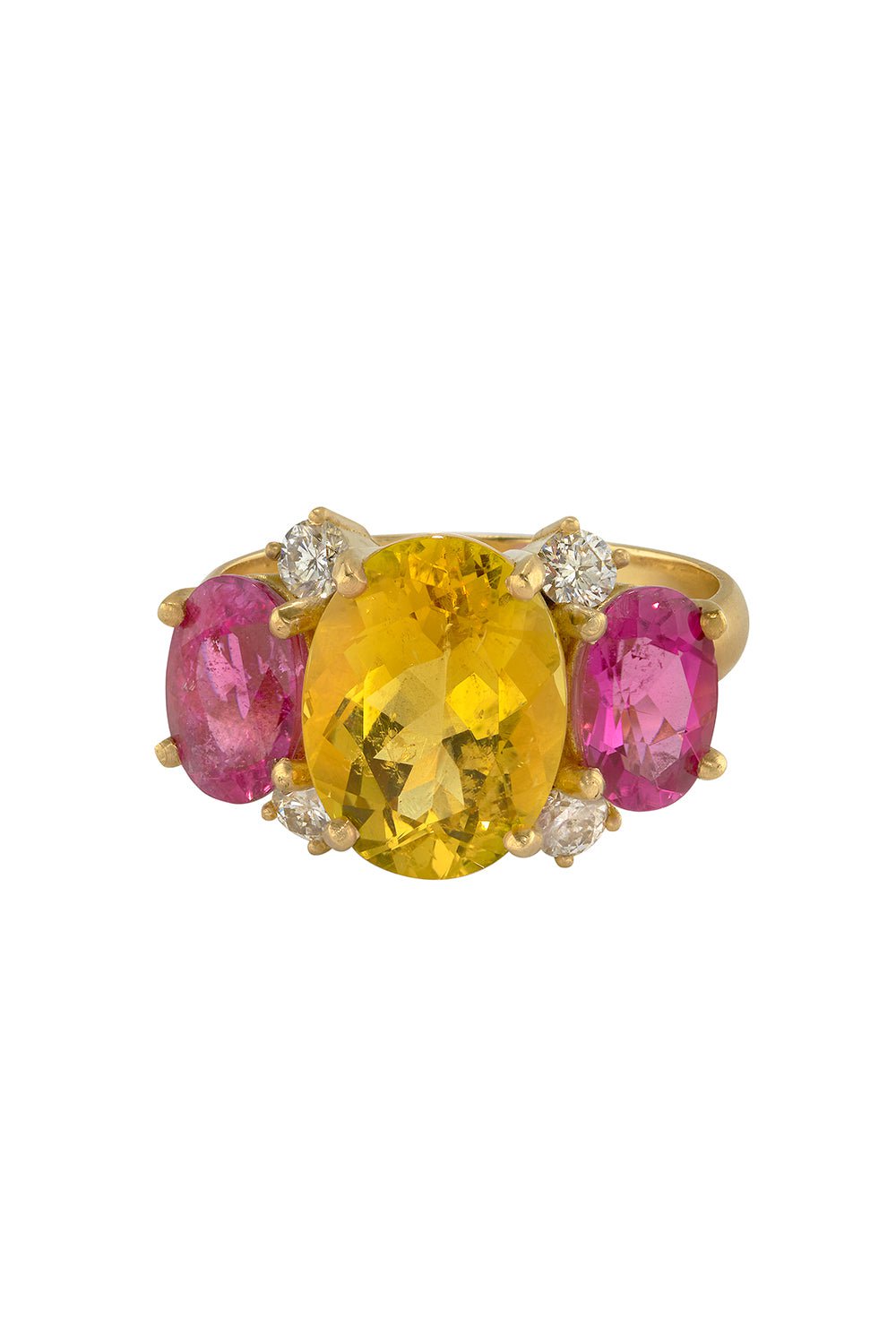 IRENE NEUWIRTH JEWELRY-Gemmy Gem Three Stone Ring-YELLOW GOLD