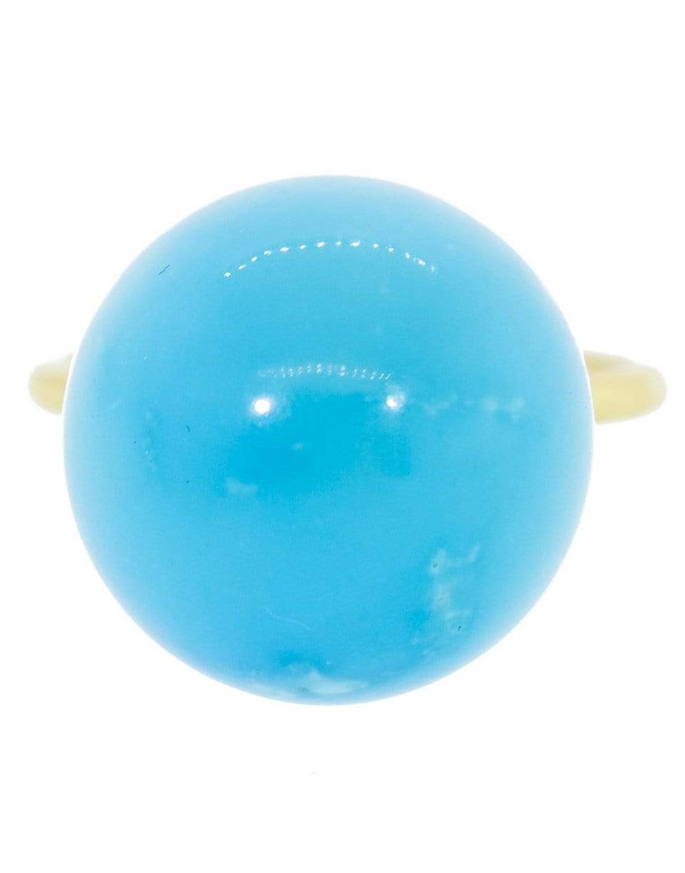 IRENE NEUWIRTH JEWELRY-Kingman Turquoise Sphere Ring-YELLOW GOLD