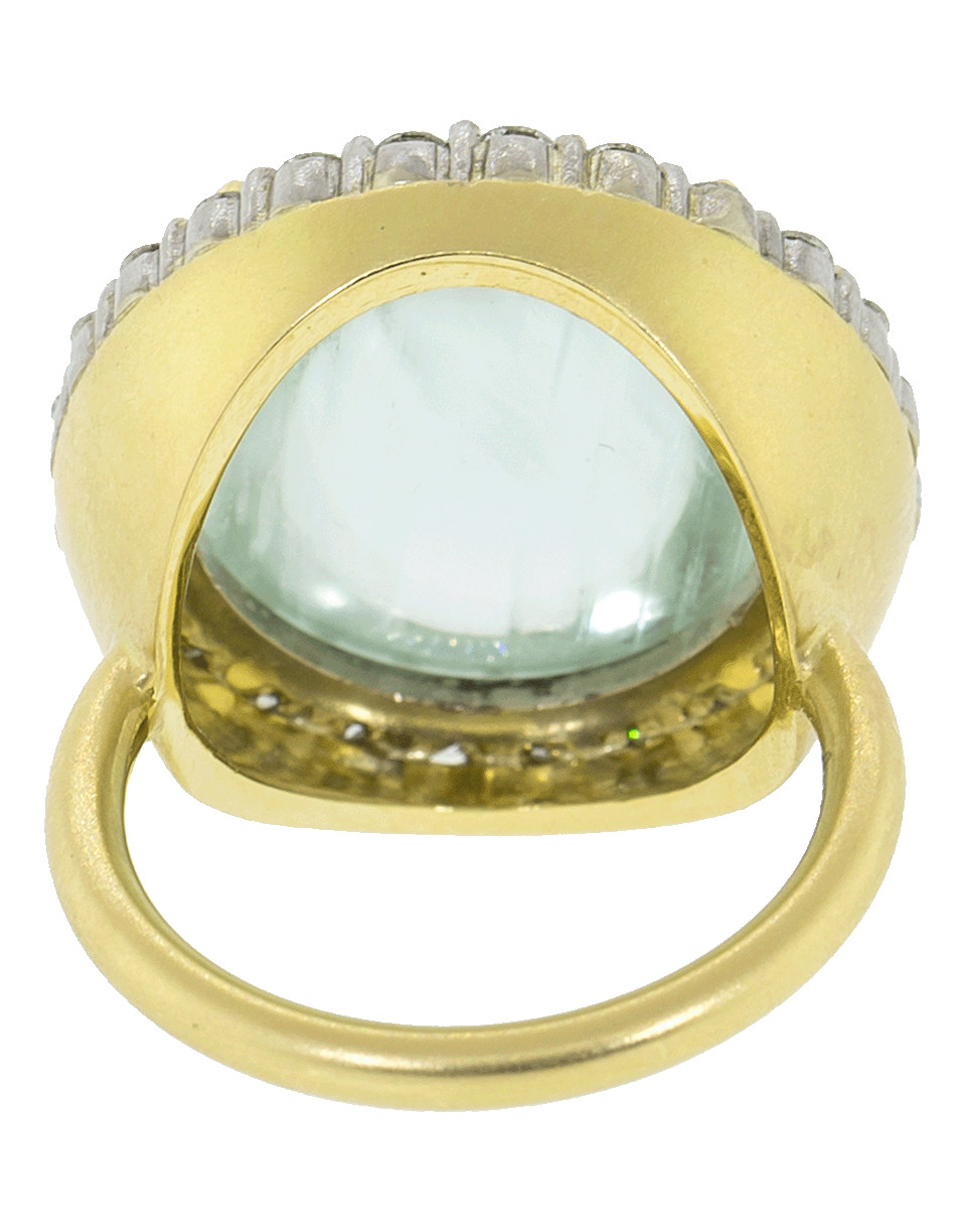 IRENE NEUWIRTH JEWELRY-Aquamarine and Diamond Ring-YELLOW GOLD