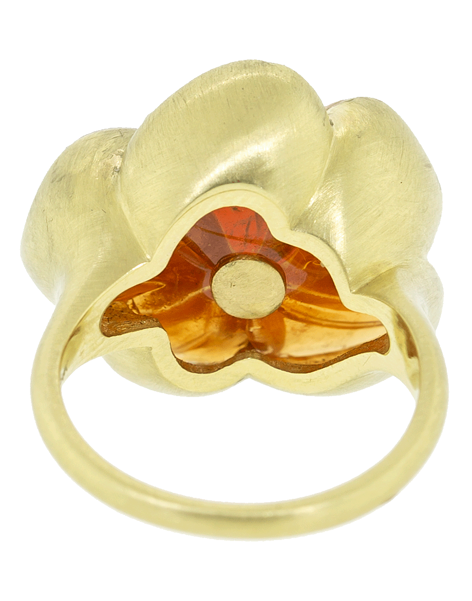 IRENE NEUWIRTH JEWELRY-Mandarin Garnet and Fire Opal Flower Ring-YELLOW GOLD