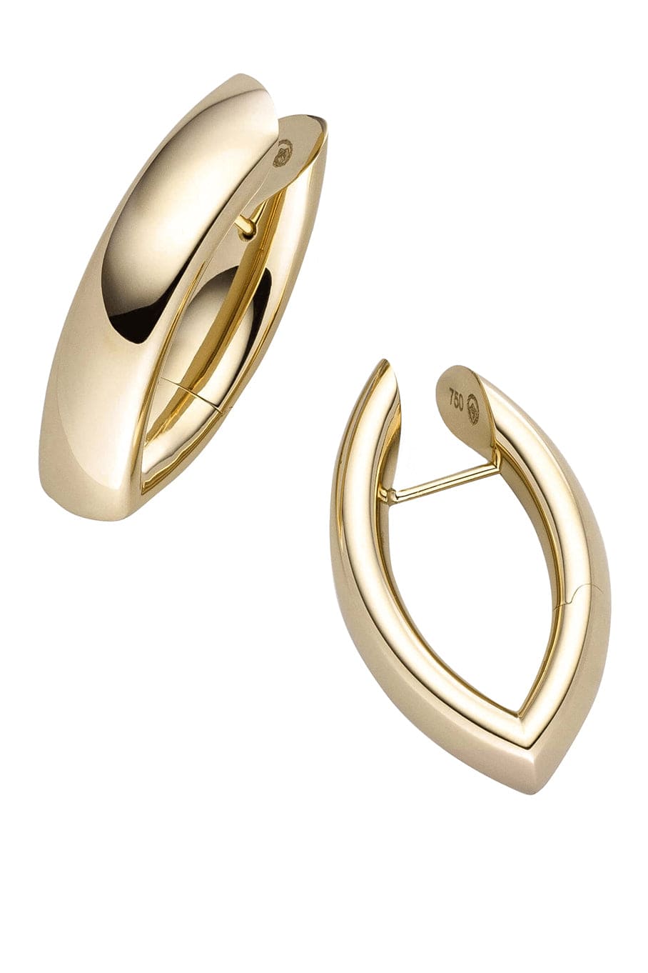 ISABELLE FA-Large Navette Earrings-YELLOW GOLD