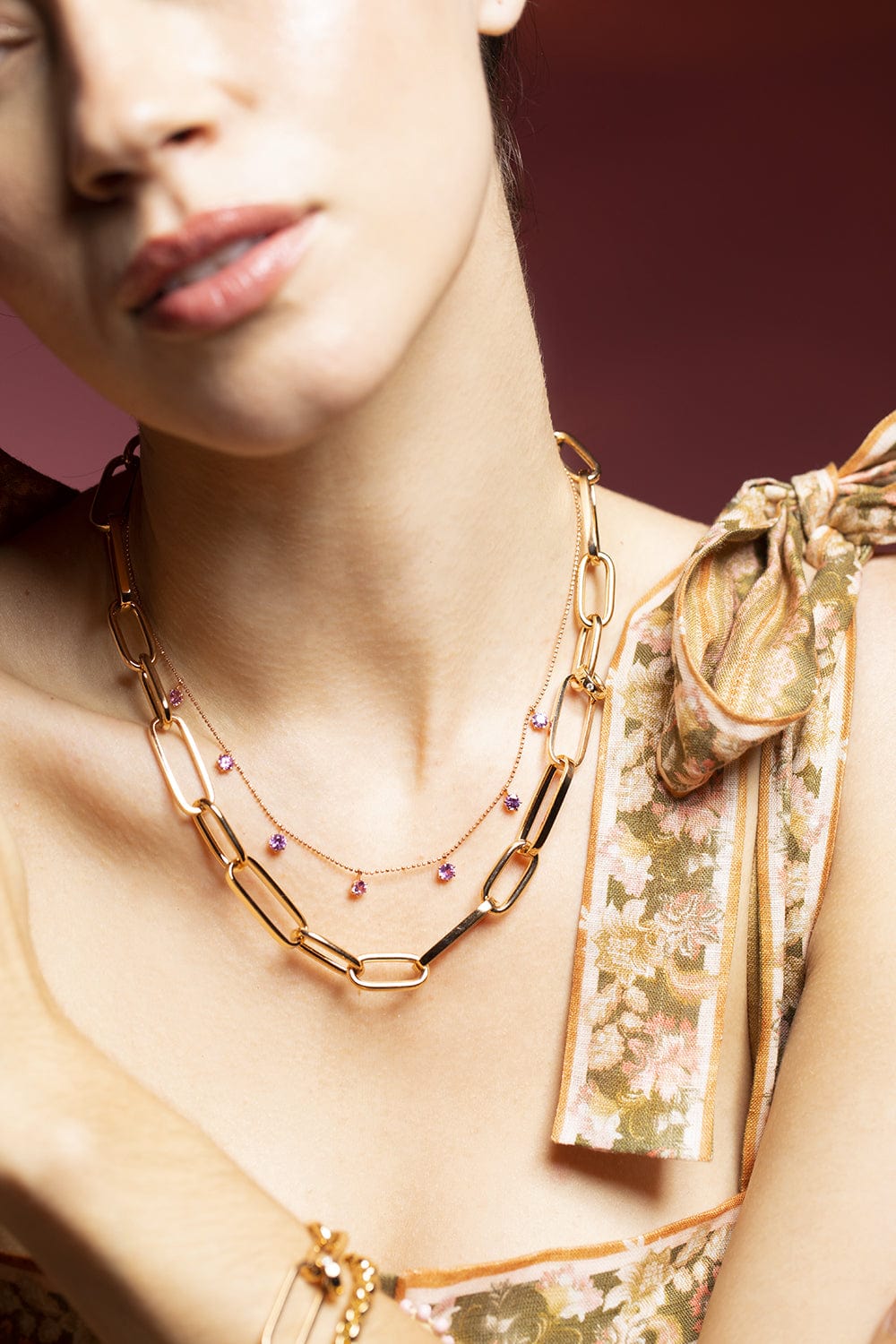 ISABELLE FA-Coquette Necklace-ROSE GOLD
