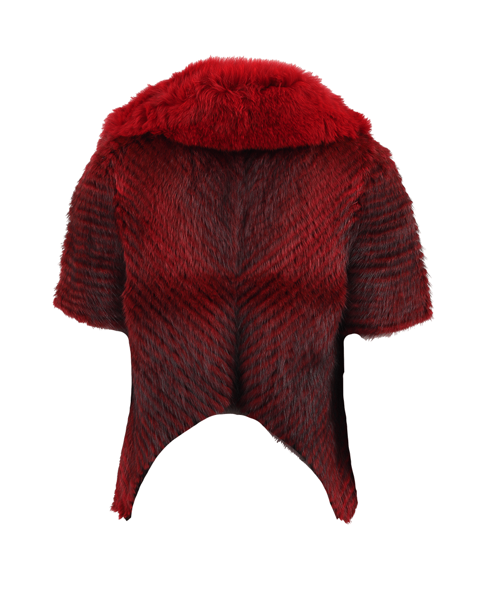 Striped Fur Jacket With Fox Trim CLOTHINGJACKETMISC J MENDEL   