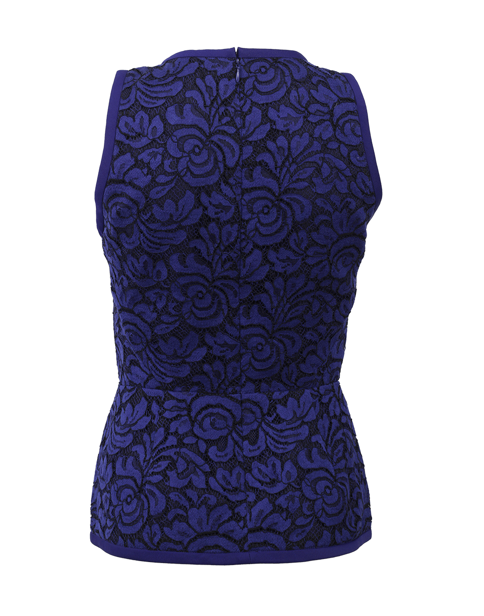 J MENDEL-Halter Top With Lace Embroidery-