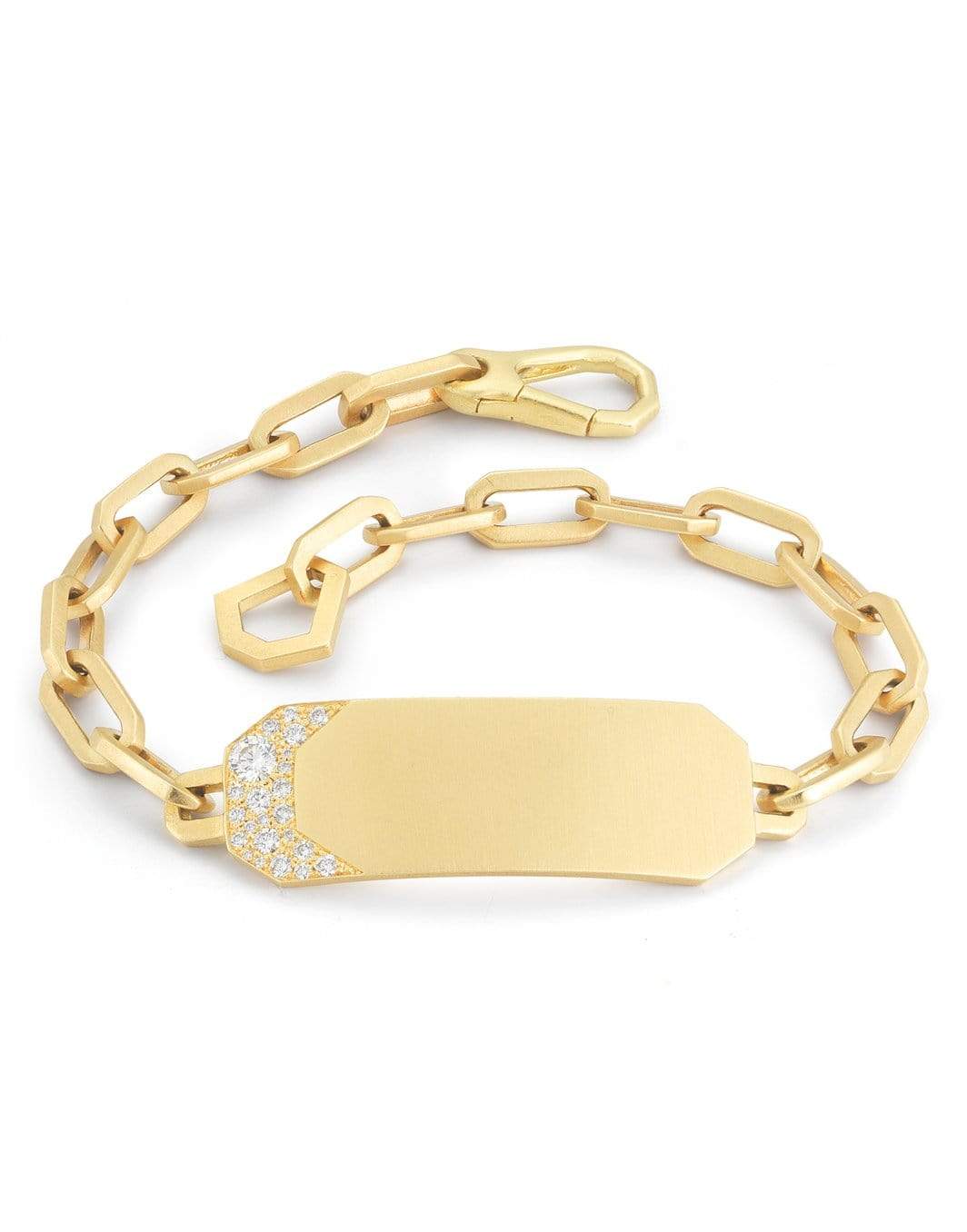 JADE TRAU-Diamond ID Bracelet-YELLOW GOLD