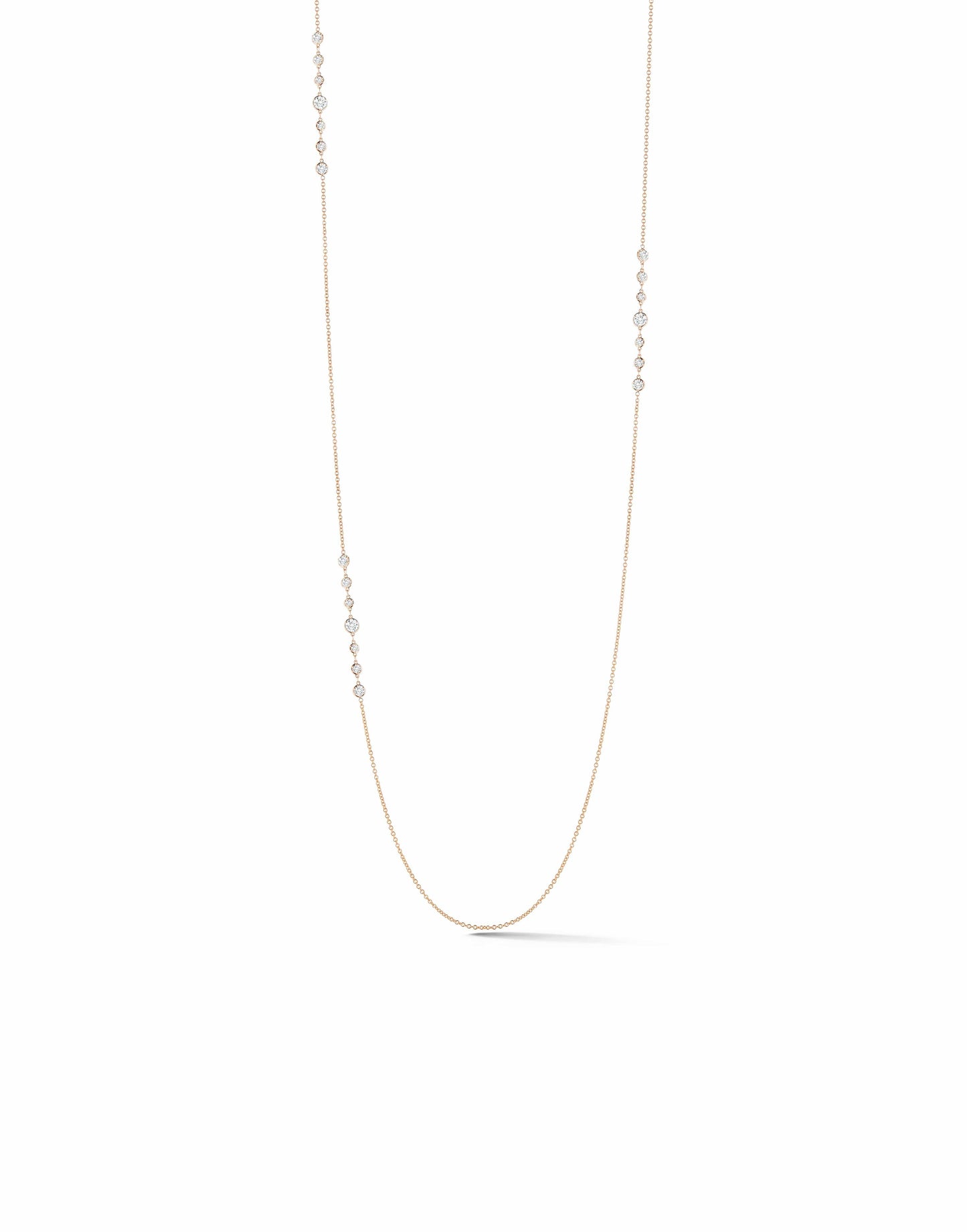 JADE TRAU-Penelope Diamond Station Necklace-ROSE GOLD