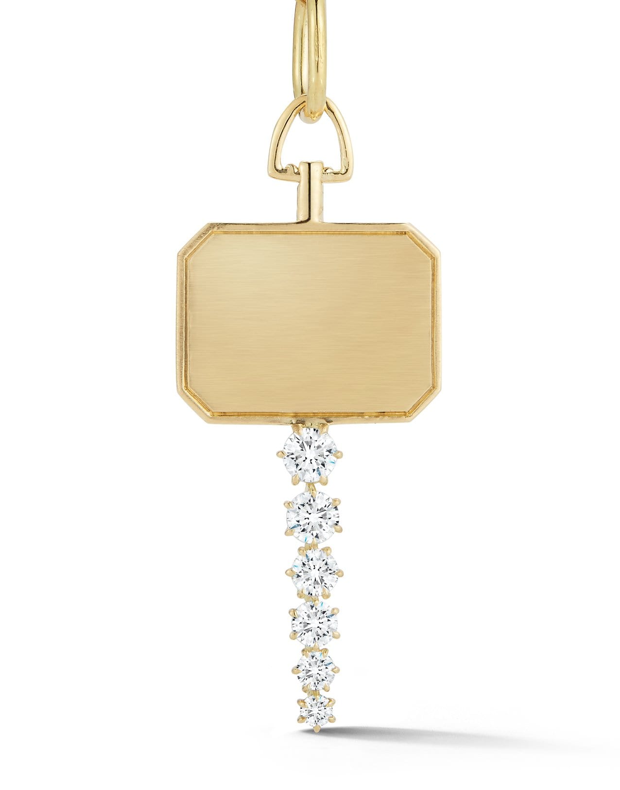JADE TRAU-Catherine Diamond Key Charm-YELLOW GOLD