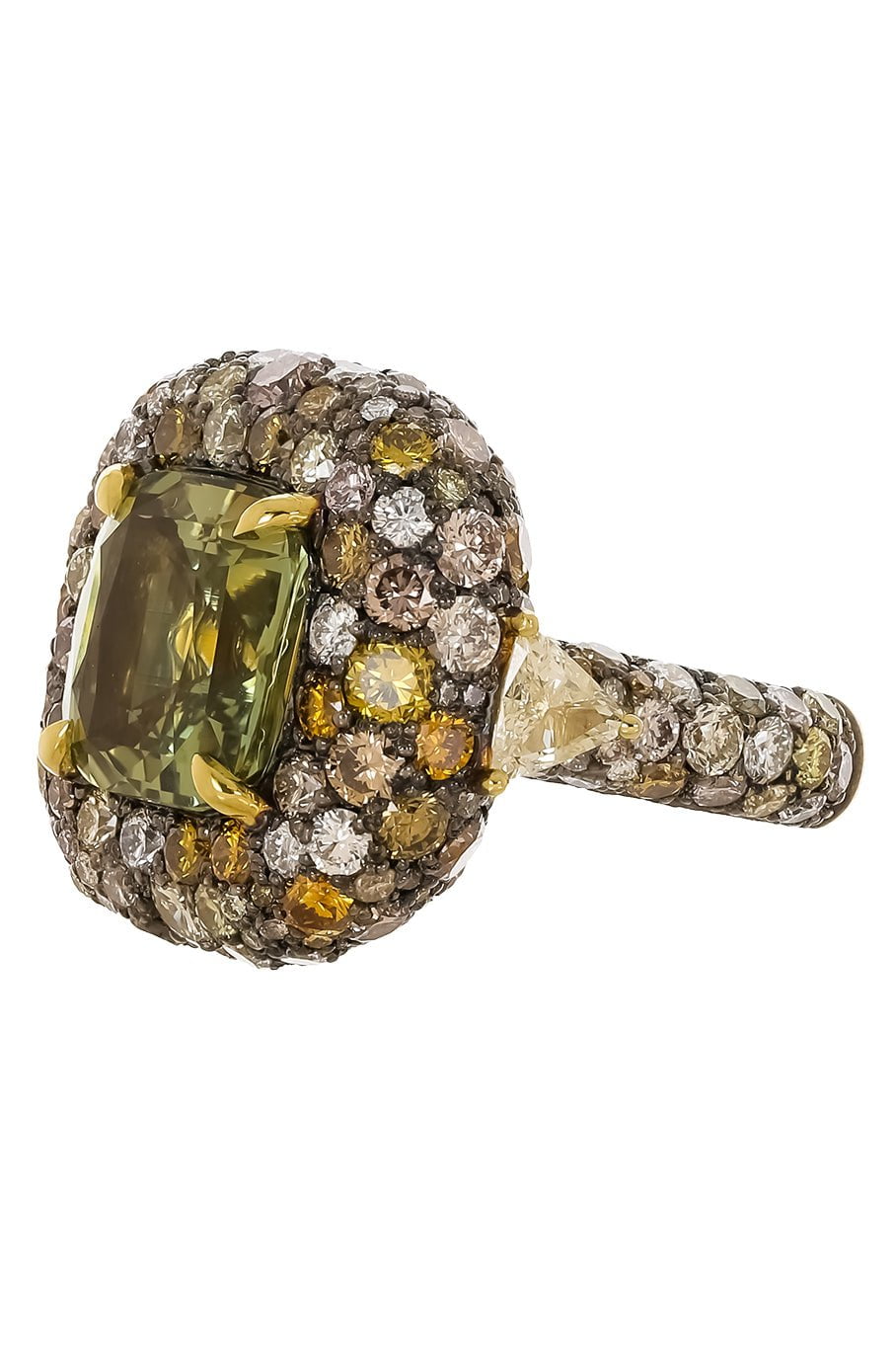JARED LEHR-Alexandrite Yellow Diamond Ring-YELLOW GOLD