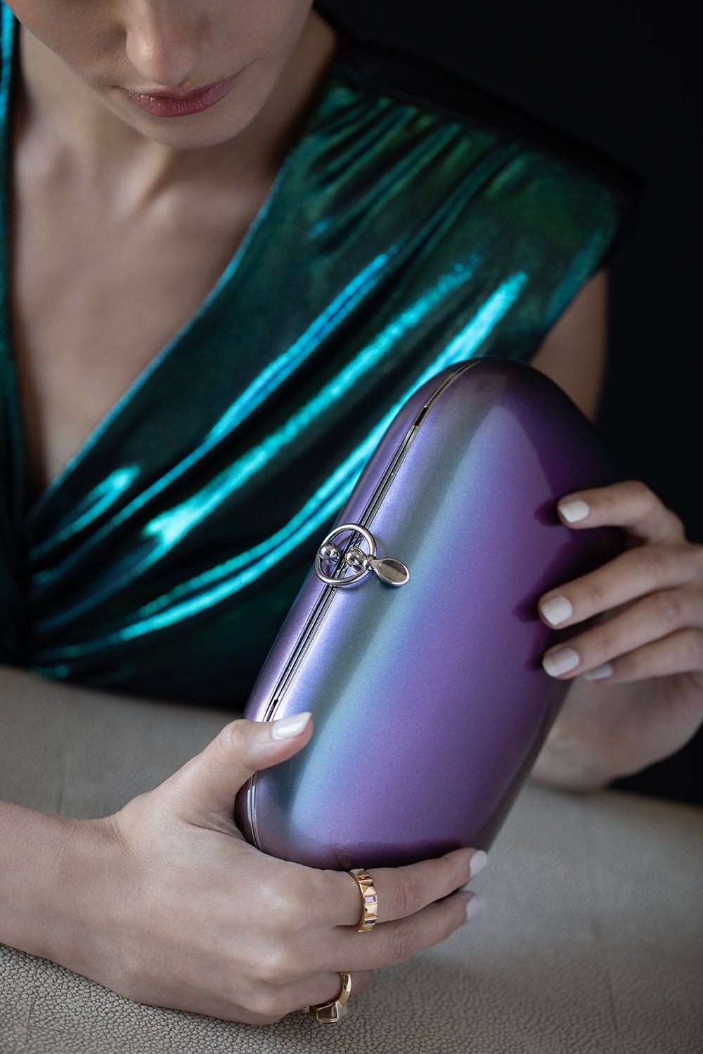 Elina Clutch - Iridescent HANDBAGCLUTCHES JEFFREY LEVINSON   