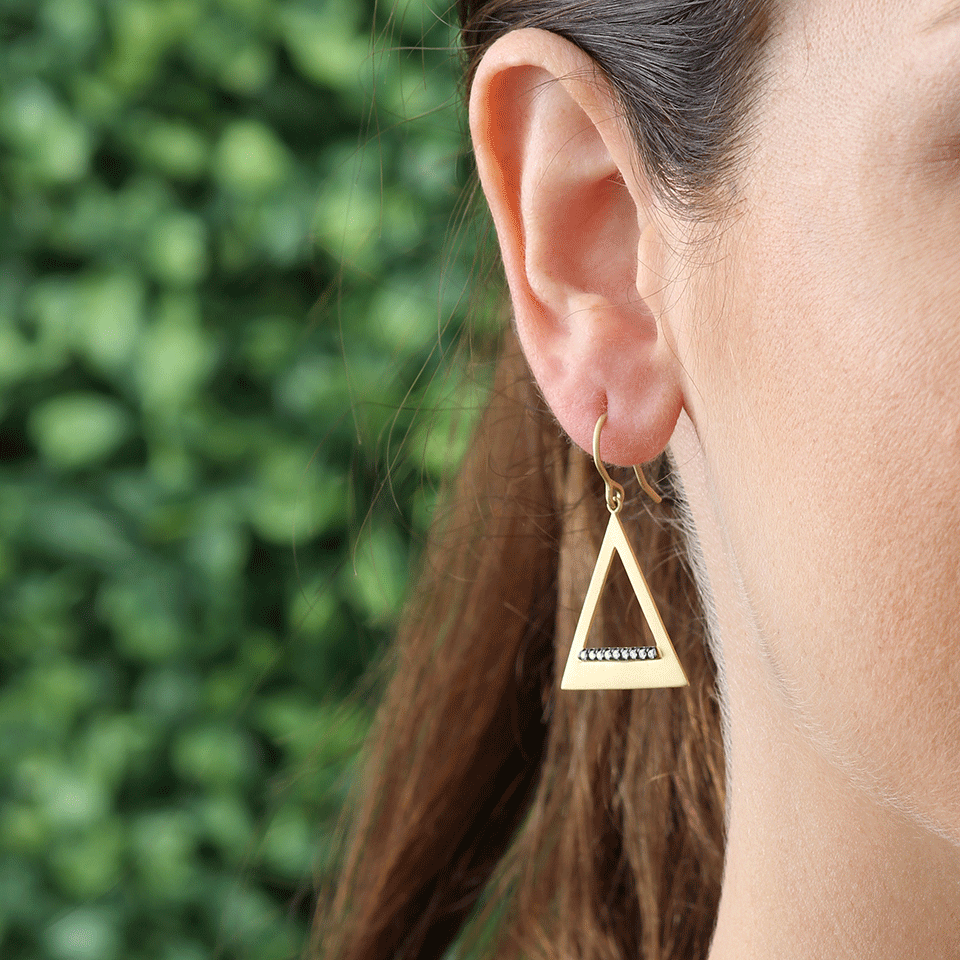 Triangle Earrings With Diamond Pave JEWELRYFINE JEWELEARRING JEMMA WYNNE   