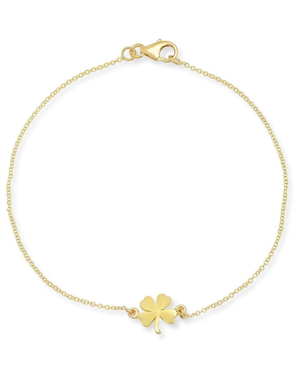JENNIFER MEYER-Mini Four Leaf Clover Bracelet-YELLOW GOLD
