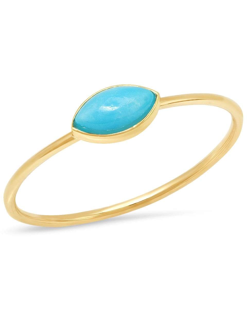JENNIFER MEYER-Turquoise Marquise Ring-YELLOW GOLD