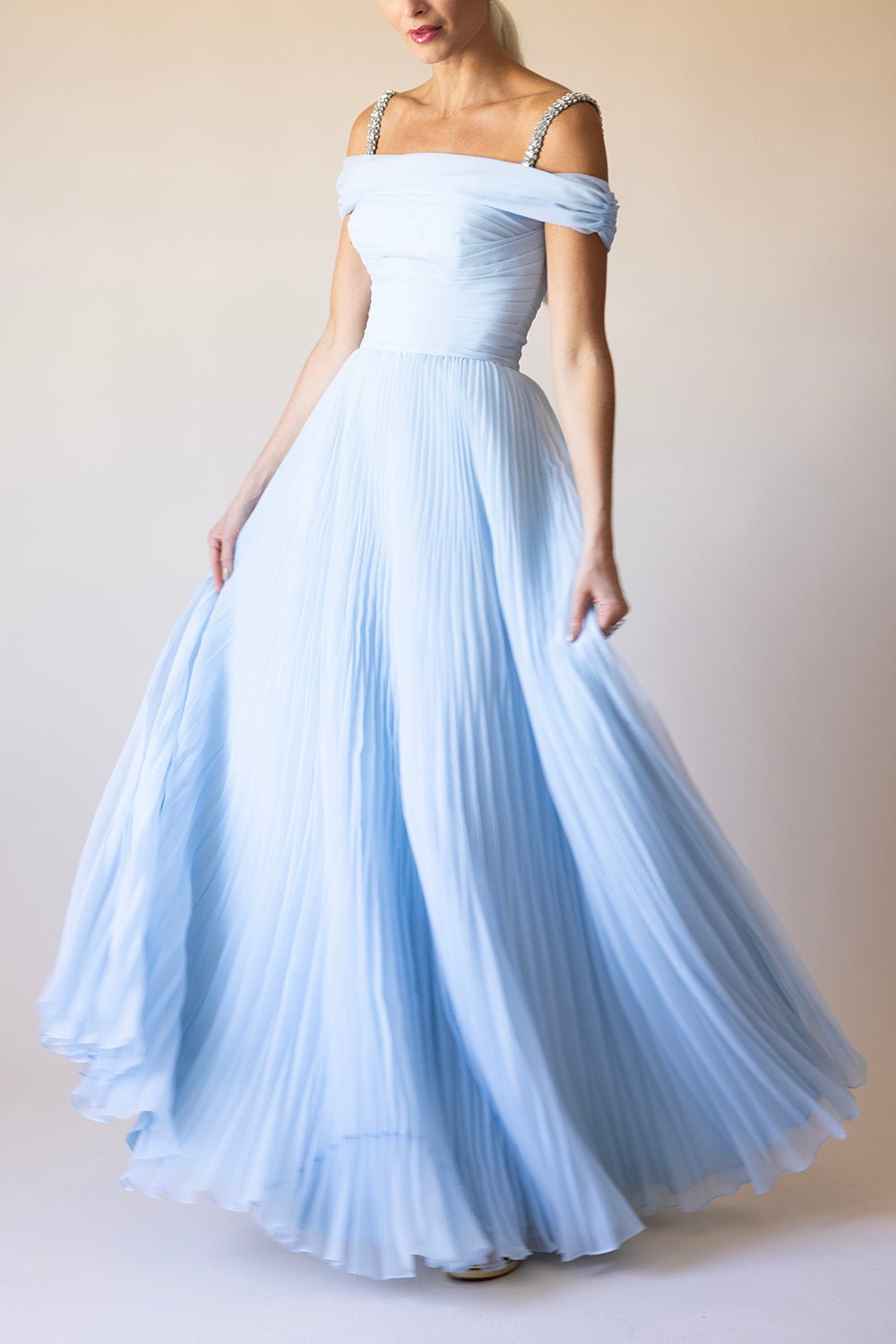 Mara Gown - Smoky Blue