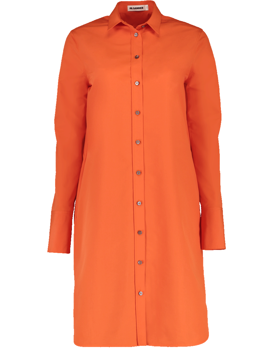JIL SANDER-Ginepro Straight Fitted Shirt Dress-