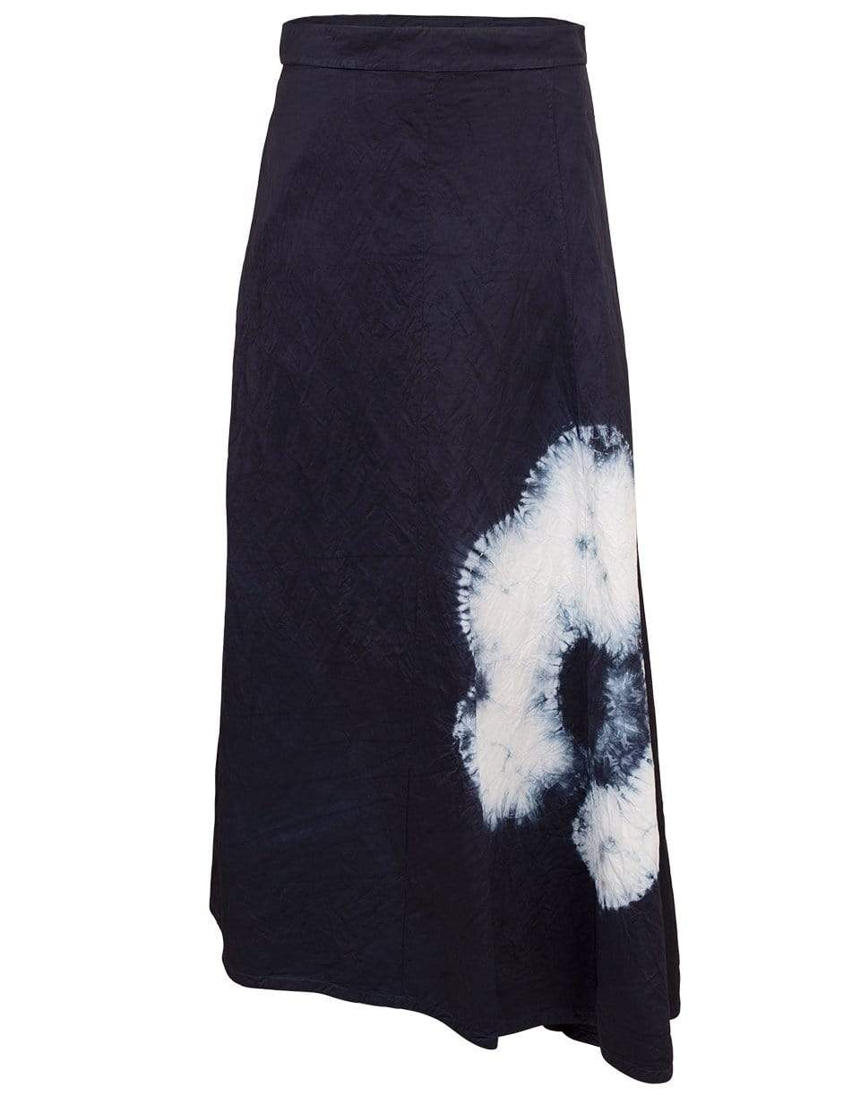 Asymmetric Shibori-Dyed Canvas Midi Mia Skirt CLOTHINGSKIRTMISC JIL SANDER   