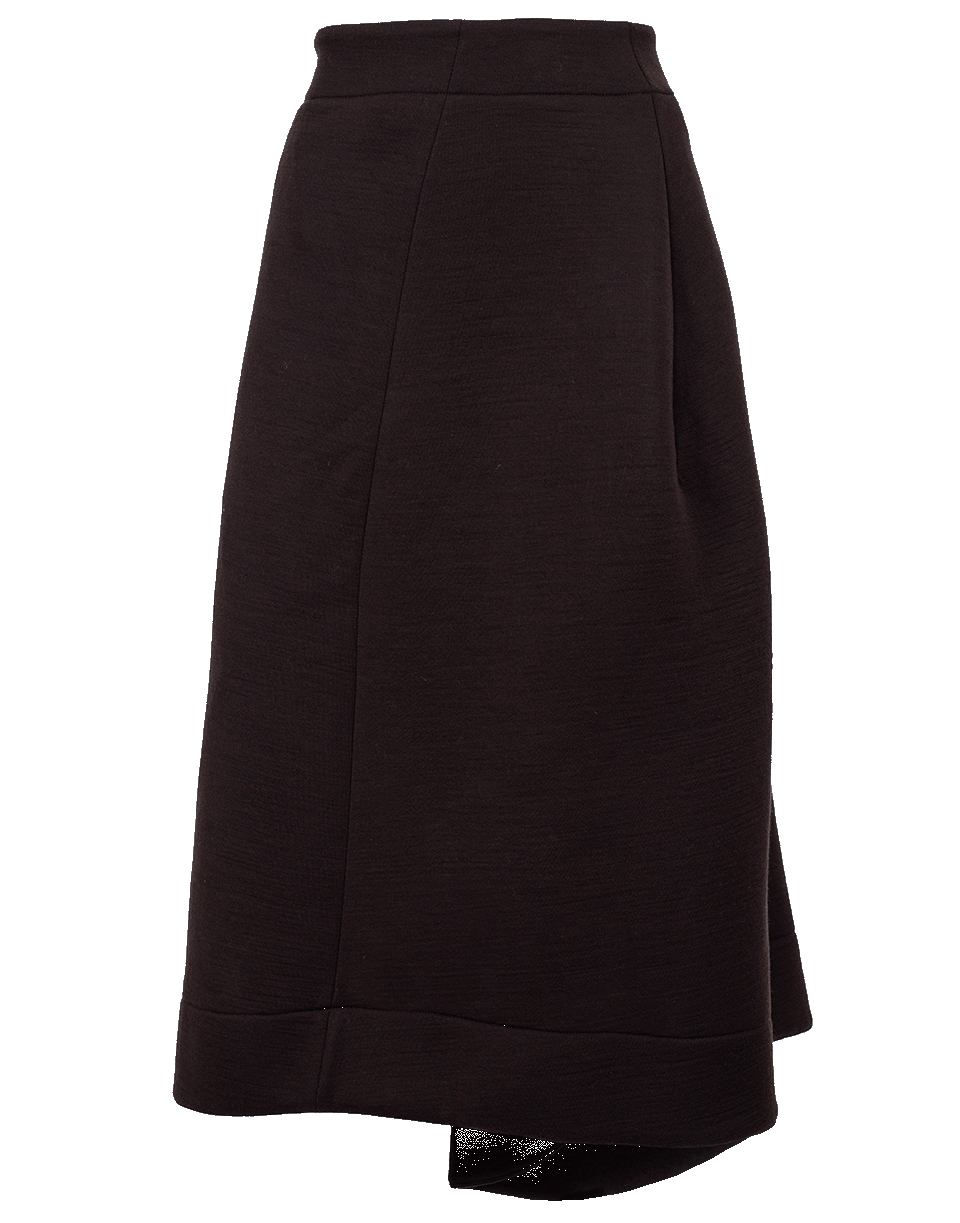 JIL SANDER-Jersey A-Line Skirt-CHOCOLAT