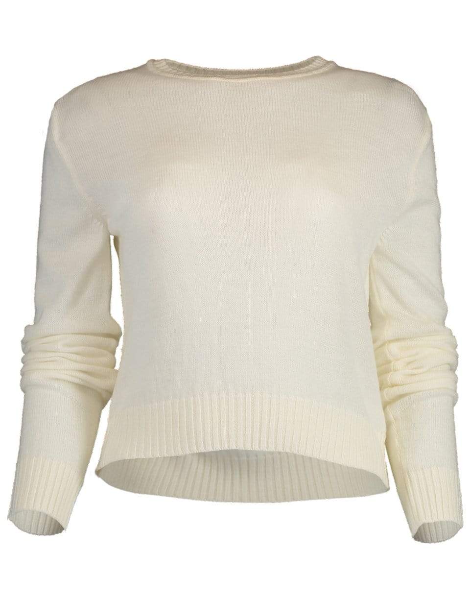 JIL SANDER-Crewneck Cropped Sweater-