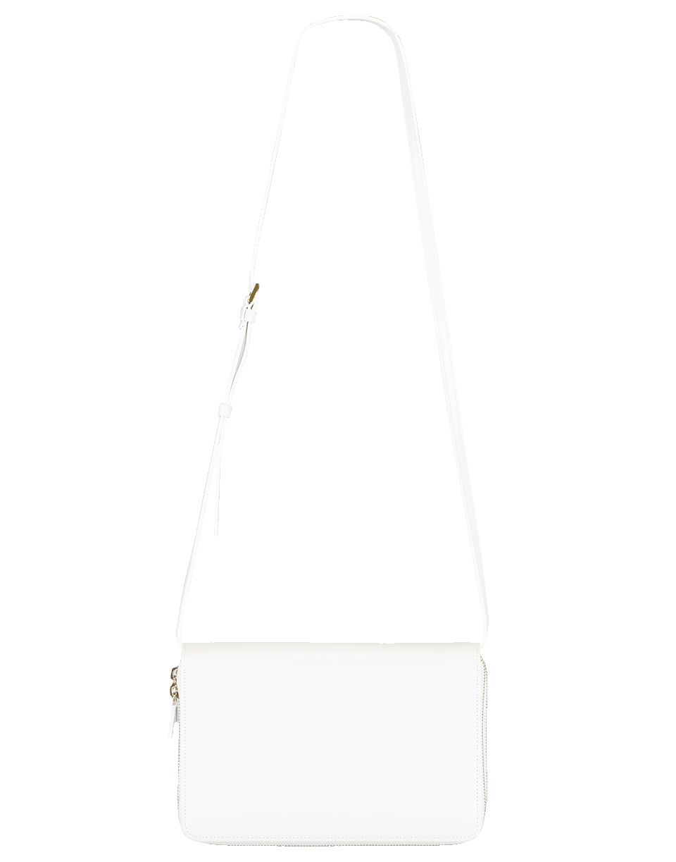 JIL SANDER-Double Zip Wallet Shoulder Bag-WHITE