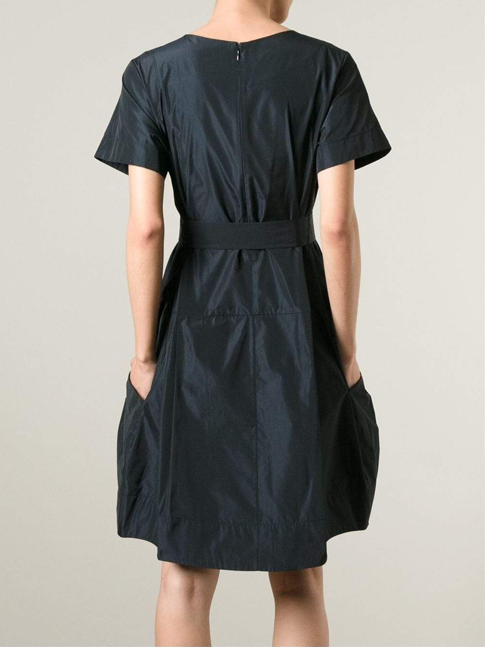 Belted Dress With Pockets CLOTHINGDRESSCASUAL JIL SANDER NAVY   