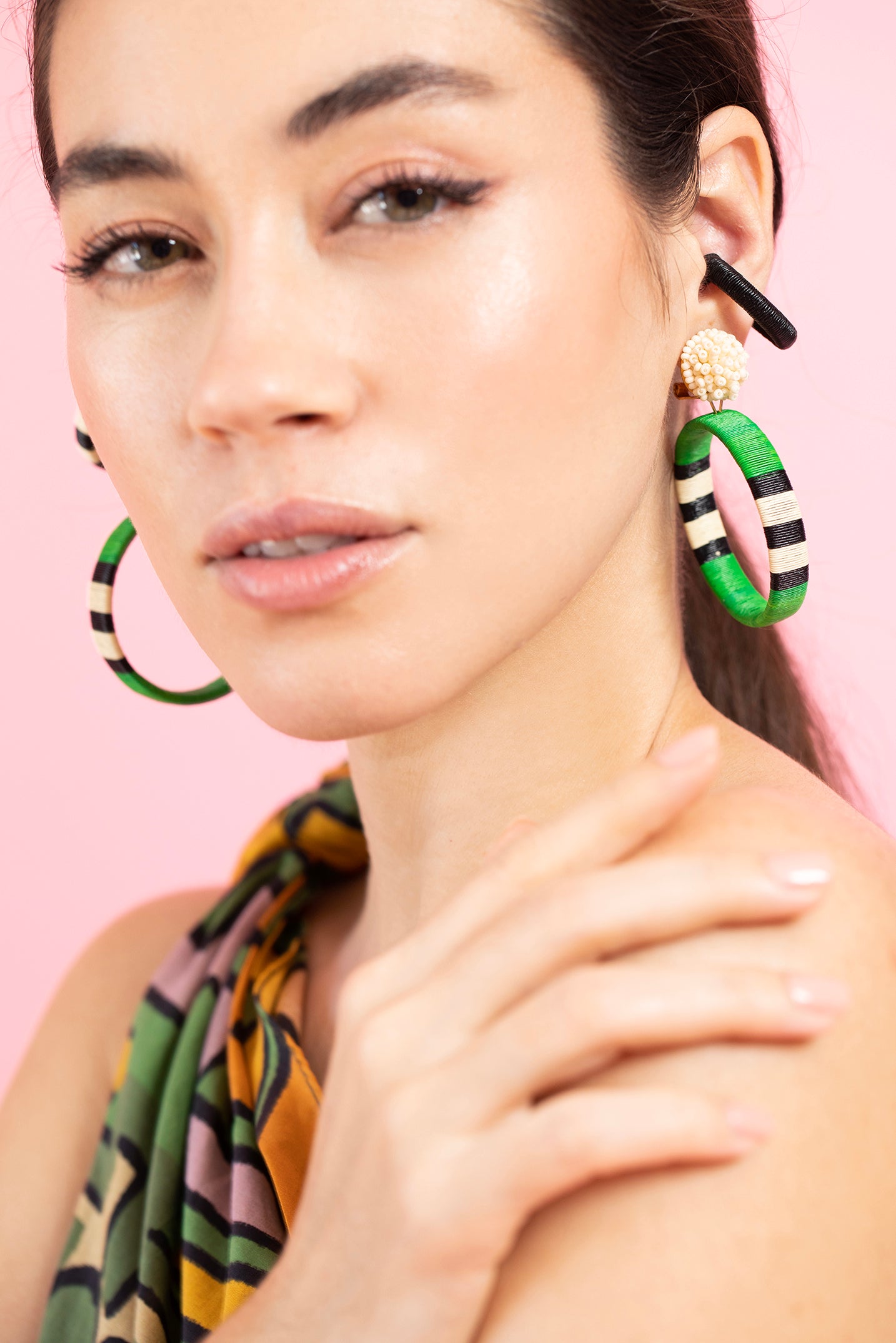 JOHANNA ORTIZ-Court Dancer Earrings-RELAXED GREEN