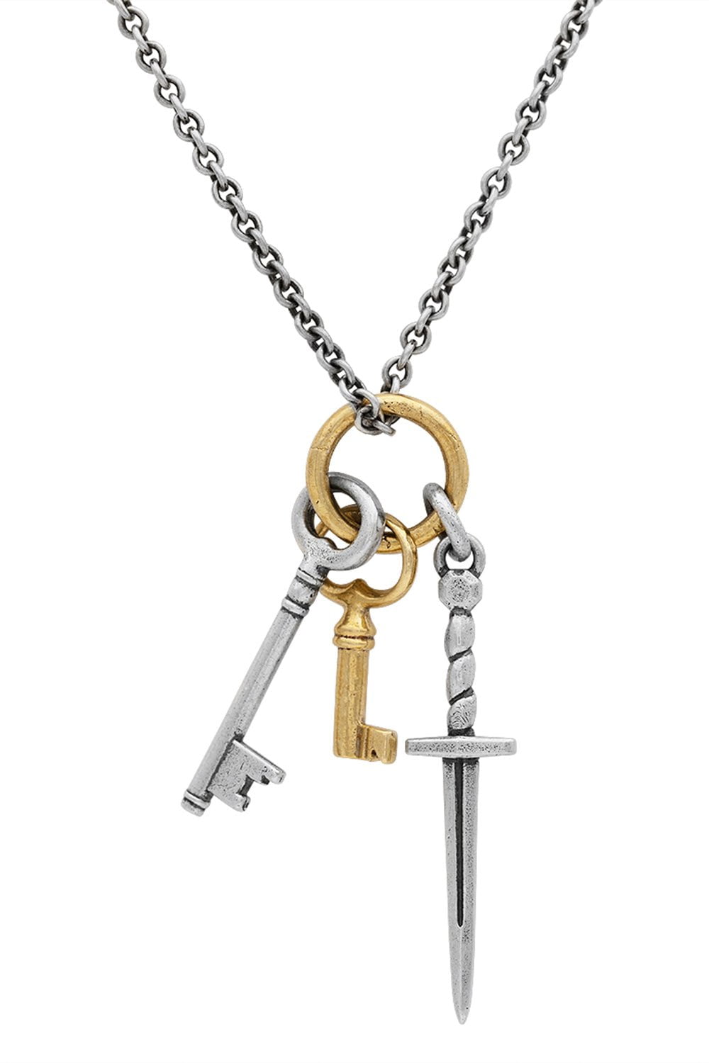 JOHN VARVATOS-Key Dagger Necklace-SILVER