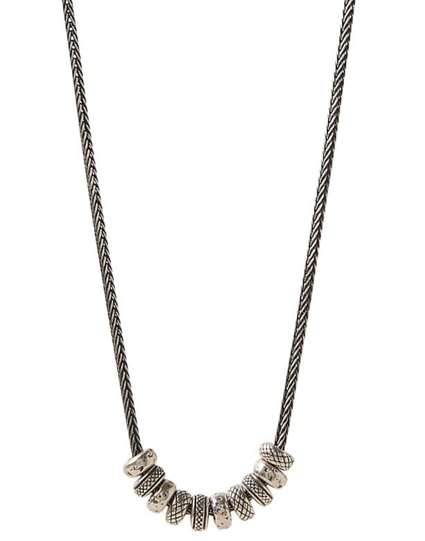 JOHN VARVATOS-Rondell Bead Chain Necklace-SILVER