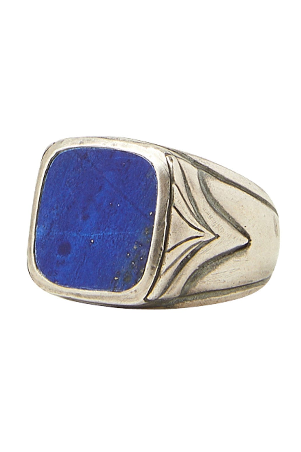 LEGIER Silver Square Ring Lapis Lazuli