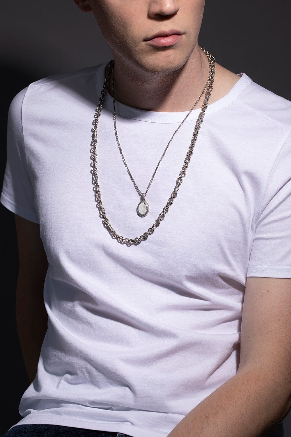 John Varvatos chain-link necklace - Silver